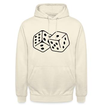 Dés - Sweat-shirt à capuche unisexe - vanille - Devant - Alina (178cm) & Michal (187cm)