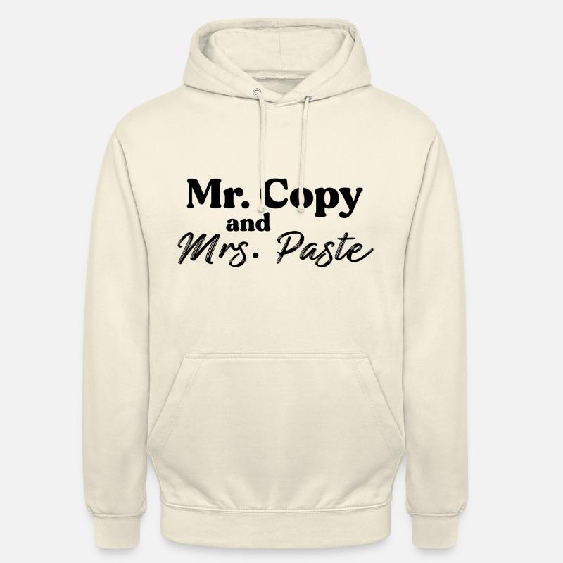 M. Copy and Mrs Paste - Sweat-shirt à capuche unisexe - vanille