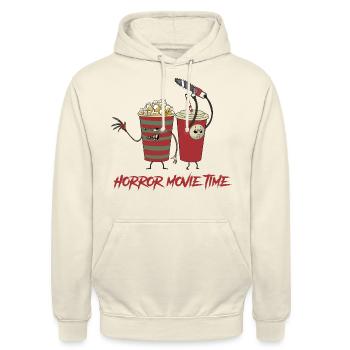 L’heure du film d’horreur - Sweat-shirt à capuche unisexe - vanille - Devant - Alina (178cm) & Michal (187cm)