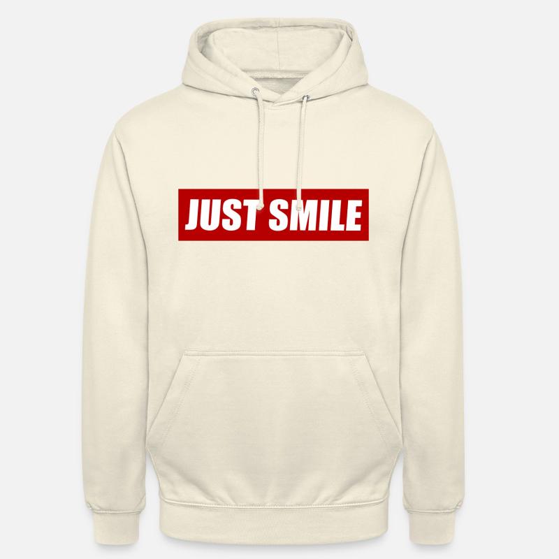 Souriez simplement - Sweat-shirt à capuche unisexe - vanille