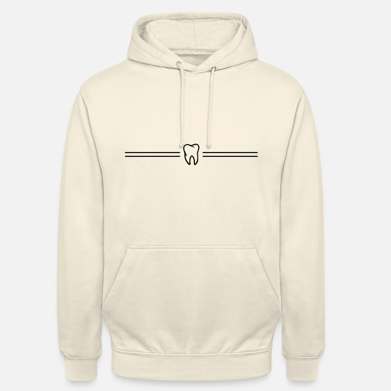 tiret icône dent - Sweat-shirt à capuche unisexe - vanille
