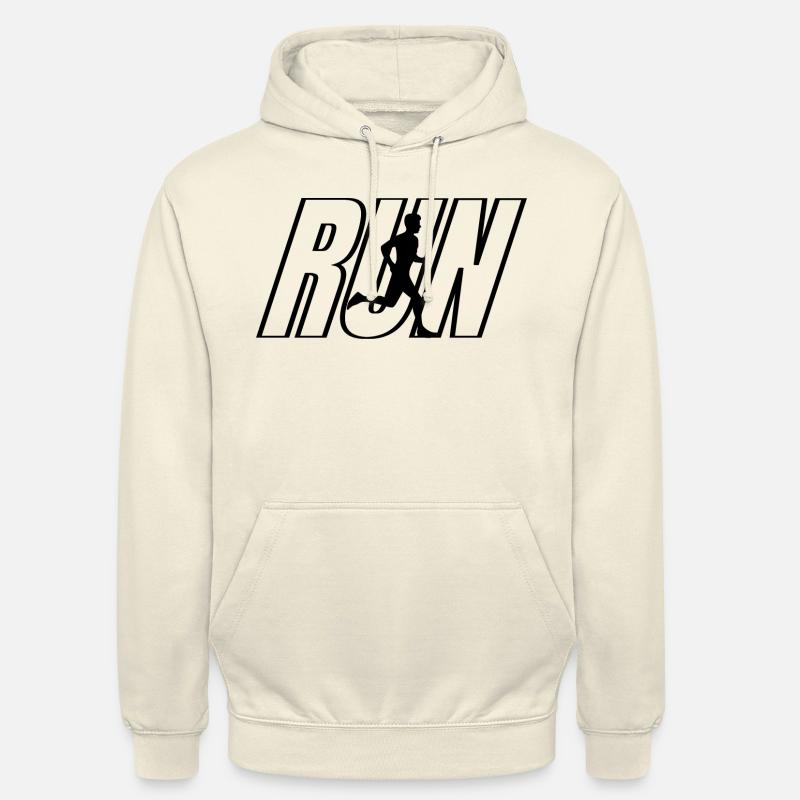 Run Man (joggeur, course, jogging, course, sport) - Sweat-shirt à capuche unisexe - vanille