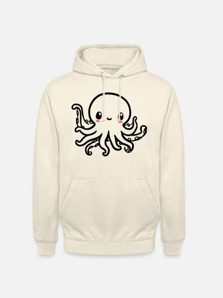 Cute Octopus Kawaii - Unisex Hoodie - vanilla