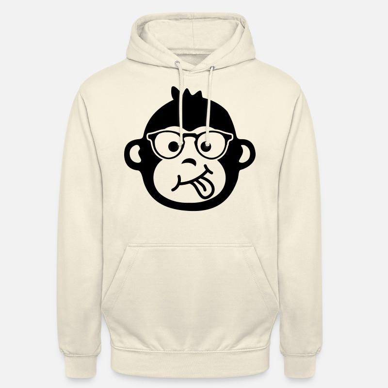 emoji lunettes singe singe - Sweat-shirt à capuche unisexe - vanille