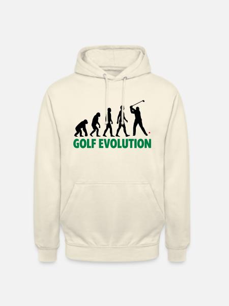 Golf Evolution Sport Motif - Sweat-shirt à capuche unisexe - vanille