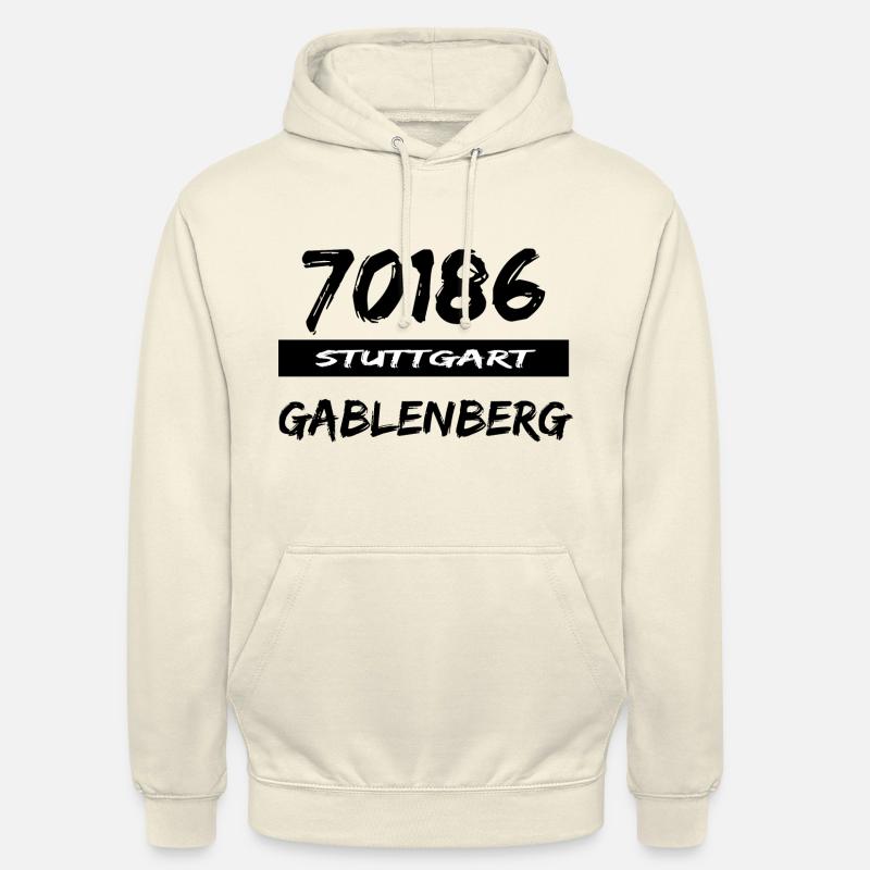 70186 Stuttgart Gablenberg Tshirt Postleitzahl - Unisex Hoodie - Vanille-Milchshake