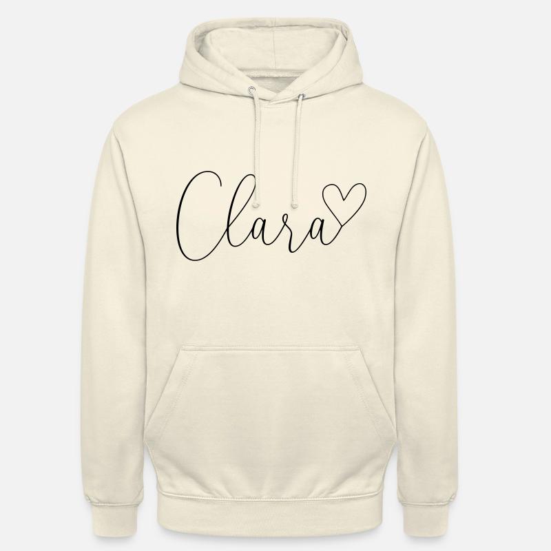 Clara Cognome Nome Ragazza - Felpa con cappuccio unisex - milkshake