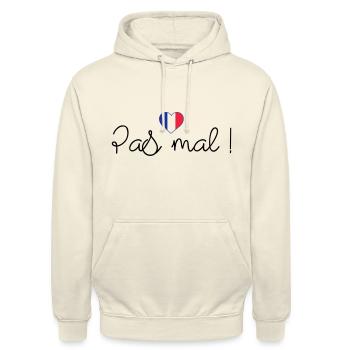 Pas mal ! - Sweat-shirt à capuche unisexe - vanille - Devant - Alina (178cm) & Michal (187cm)