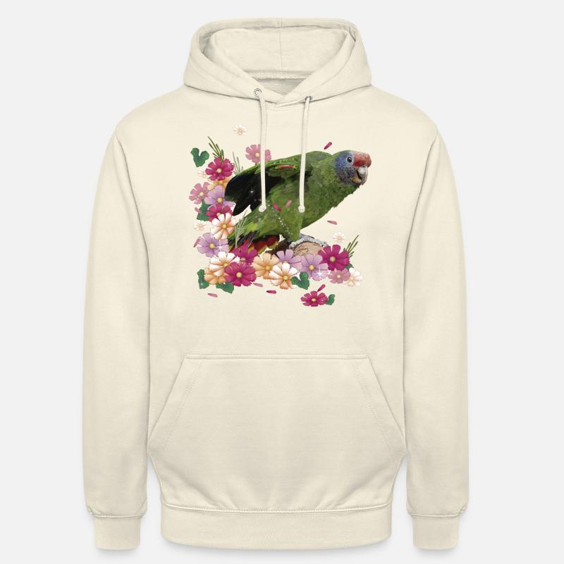 Le perroquet à queue rousse - Sweat-shirt à capuche unisexe - vanille