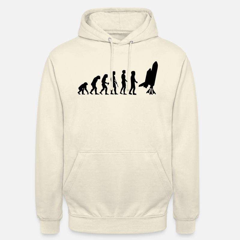 evolution_astronaut_g1 - Sweat-shirt à capuche unisexe - vanille