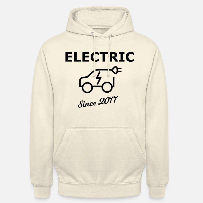 Voitures électriques 2017 - Sweat-shirt à capuche unisexe - vanille