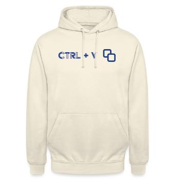 Ctrl V - Zwillinge / Ferngläser - Unisex Hoodie - Vanille-Milchshake - Vorne - Alina (178cm) & Michal (187cm)