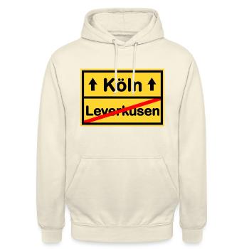 Nummer eins Köln - Unisex Hoodie - Vanille-Milchshake - Vorne - Alina (178cm) & Michal (187cm)