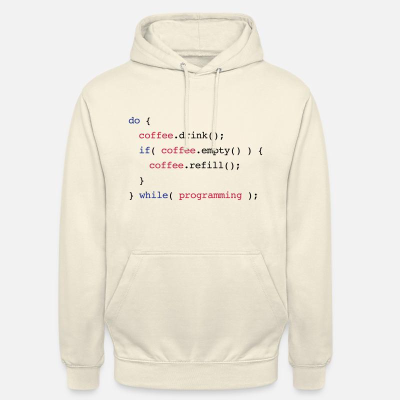 Programmation de la recharge de code café Sweat-shirt à capuche unisexe