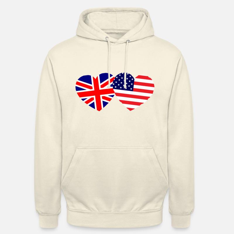 Amis anglo-américains - Sweat-shirt à capuche unisexe - vanille