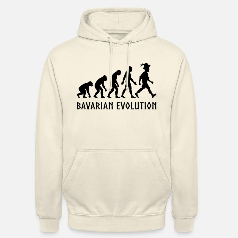 L’évolution bavaroise - Sweat-shirt à capuche unisexe - vanille