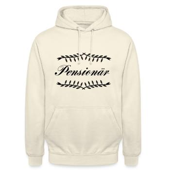 Pensionär Geschenk zur Pension Pensionierung - Unisex Hoodie - Vanille-Milchshake - Vorne - Alina (178cm) & Michal (187cm)