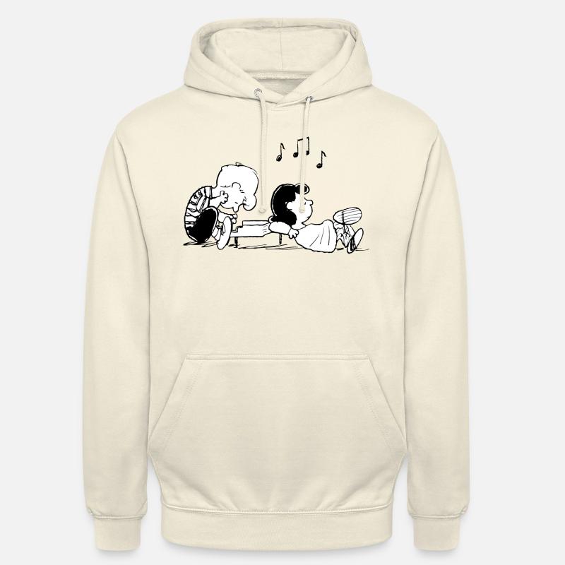 Peanuts Schroeder e Lucy - Felpa con cappuccio unisex - milkshake