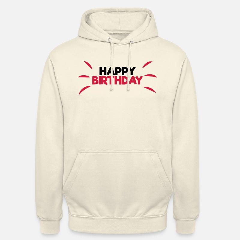 Happy Birthday - Bluza z kapturem typu unisex - shake waniliowy