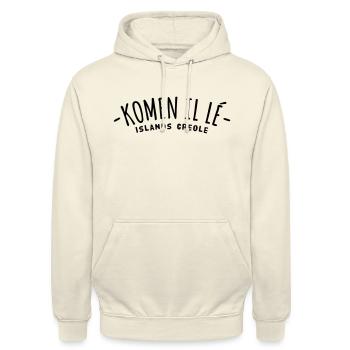 KOMEN I LÉ - îles créole - Sweat-shirt à capuche unisexe - vanille - Devant - Alina (178cm) & Michal (187cm)