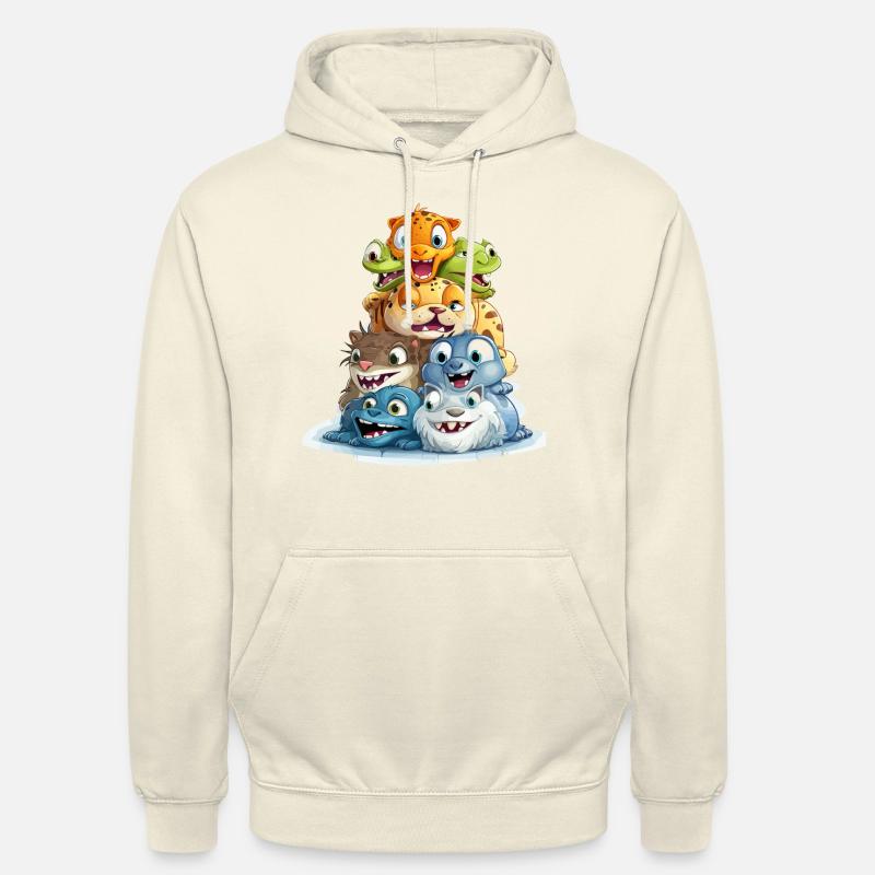 Les constructeurs de pyramides loufoques - Sweat-shirt à capuche unisexe - vanille