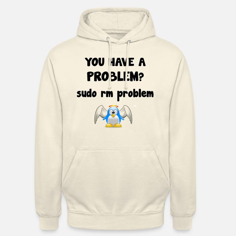 Linux Penguin Programmer Gift - Unisex Hoodie - vanilla
