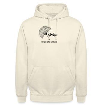 Ginkgo Leaf Survival Zitat - Unisex Hoodie - Vanille-Milchshake - Vorne - Alina (178cm) & Michal (187cm)
