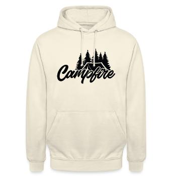 Campfire - Unisex Hoodie - vanilla - Front - Alina (178cm) & Michal (187cm)