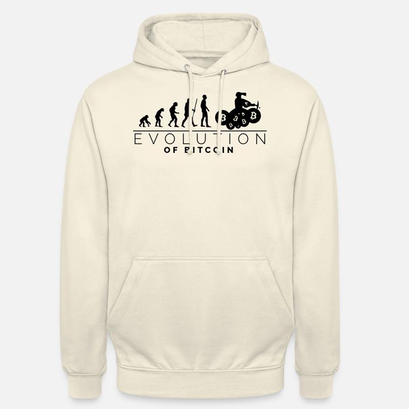 Evolution du Bitcoin - Sweat-shirt à capuche unisexe - vanille