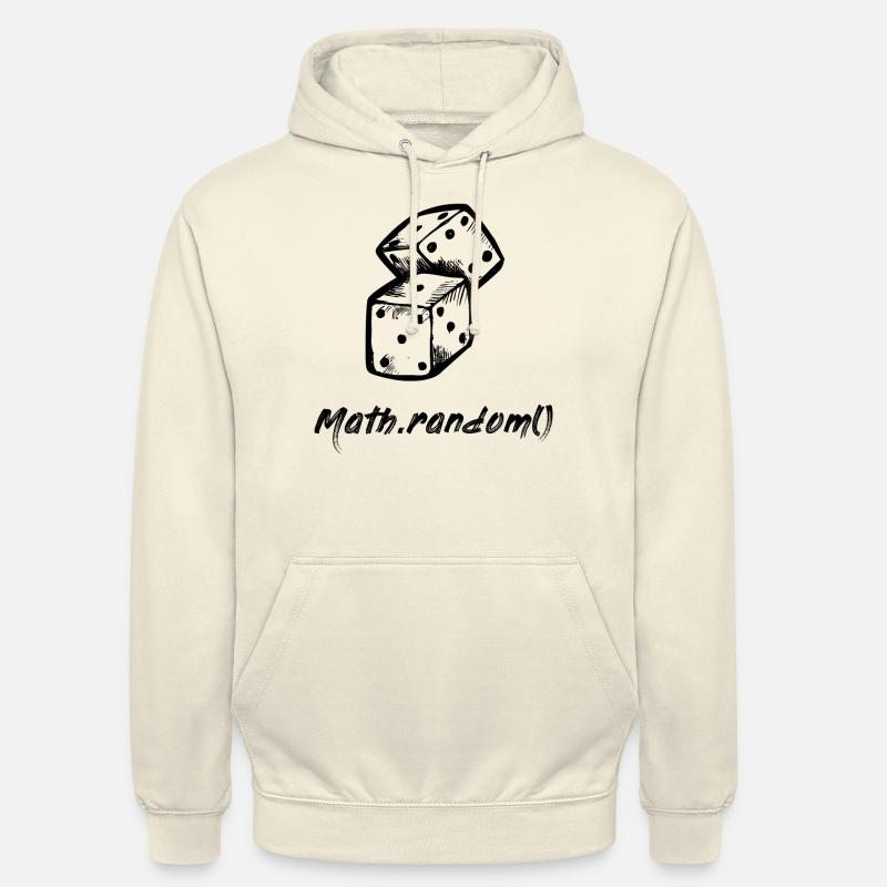 Math.random () #BLACK - Sweat-shirt à capuche unisexe - vanille