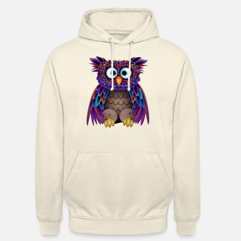 Die bunte Eule - Unisex Hoodie - Vanille-Milchshake