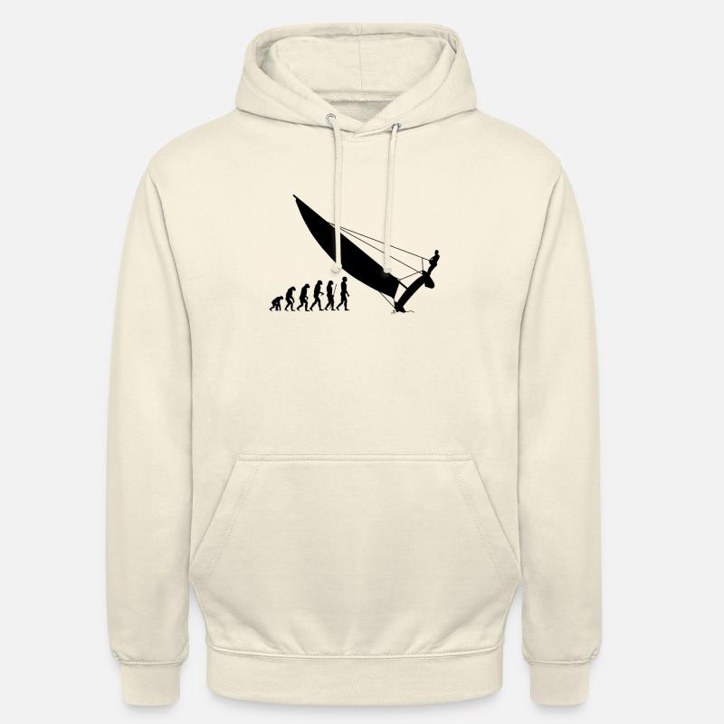 Évolution du catamaran - Sweat-shirt à capuche unisexe - vanille