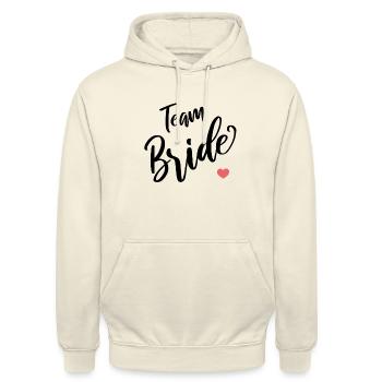 Team Bride - Unisex Hoodie - Vanille-Milchshake - Vorne - Alina (178cm) & Michal (187cm)
