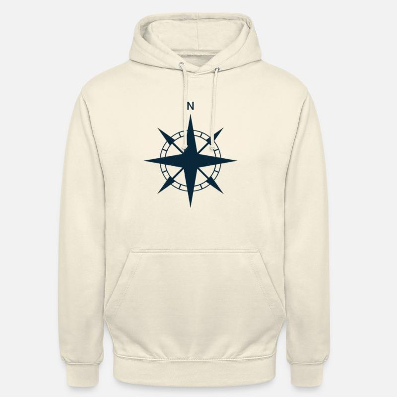 Kompass Windrose Navigation Schifffahrt - Unisex Hoodie - Vanille-Milchshake