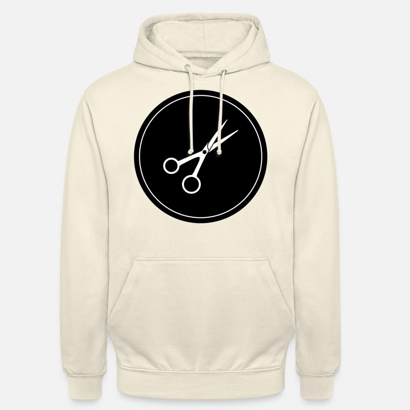 Cercle de barbier aux ciseaux - Sweat-shirt à capuche unisexe - vanille