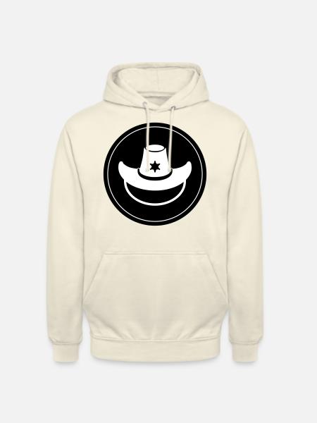 cowboy head western - Unisex Hoodie - vanilla