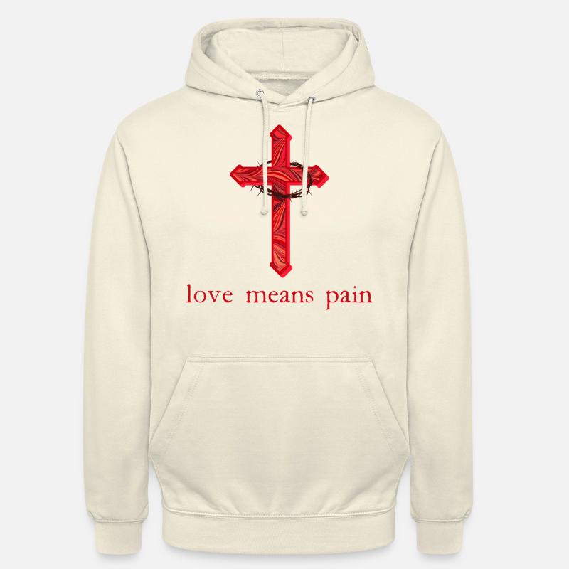 Croix avec épines E 18 - Sweat-shirt à capuche unisexe - vanille