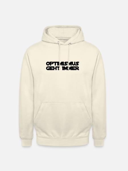 Optimismus ist genial - Unisex Hoodie - Vanille-Milchshake