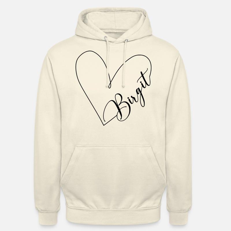 Birgit Nom Herzlinie - Sweat-shirt à capuche unisexe - vanille