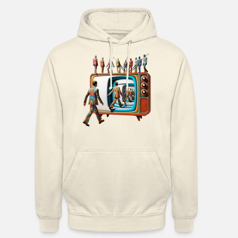 Télévision surréaliste - Sweat-shirt à capuche unisexe - vanille