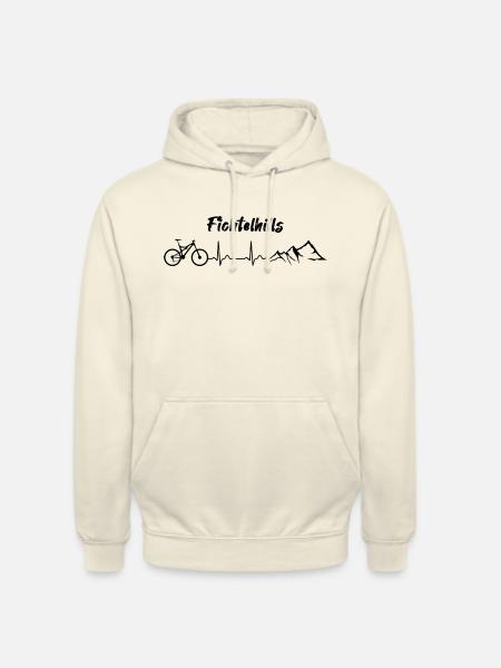 Fichtelhills Heartbeat Mountainlove - Unisex Hoodie - Vanille-Milchshake