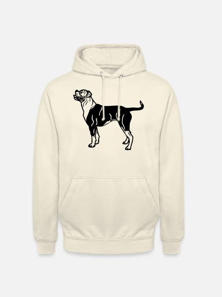 americanbulldog2a - Unisex Hoodie - vanilla