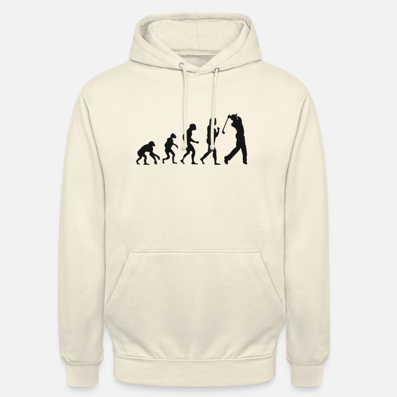 Golfer Evolution Golfspieler Golf evolution - Unisex Hoodie - Vanille-Milchshake