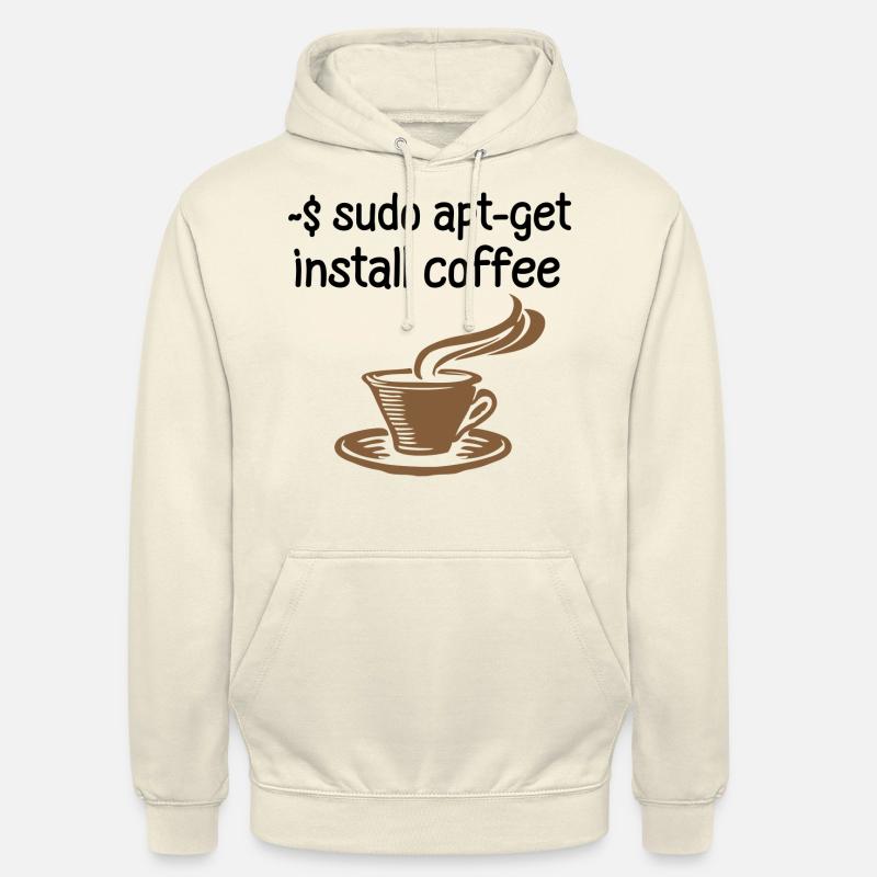 Programmer Tux Coffee Computer Scientist Developer - Unisex Hoodie - vanilla