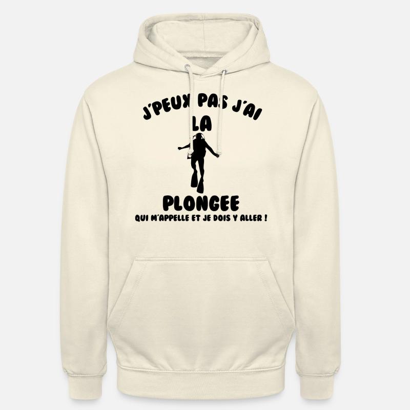 J’peux pas j’ai plongée - Sweat-shirt à capuche unisexe - vanille