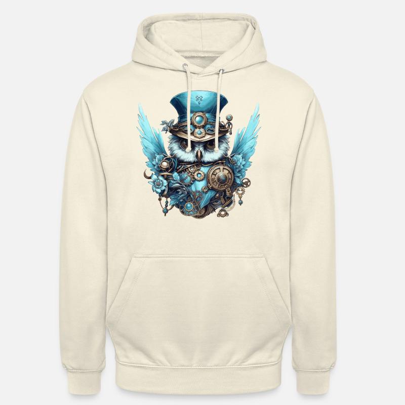 Coole Steampunk Eule - Unisex Hoodie - Vanille-Milchshake