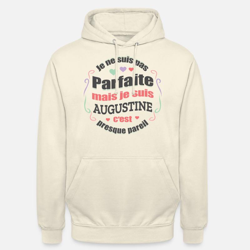 AUGUSTE PARFAITE - PRENOM AUGUSTE - Sweat-shirt à capuche unisexe - vanille