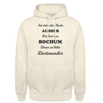 Fans aus dem Ruhrgebiet - Unisex Hoodie - Vanille-Milchshake - Vorne - Alina (178cm) & Michal (187cm)