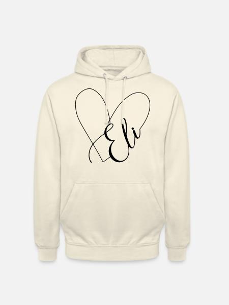Eli Name Herzlinie - Unisex Hoodie - Vanille-Milchshake