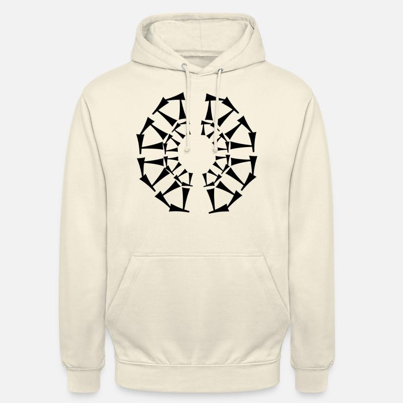 Conception tri-circulaire - Sweat-shirt à capuche unisexe - vanille